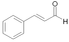 Skeletal formula of cinnamaldehyde, click for 3D VRML structure